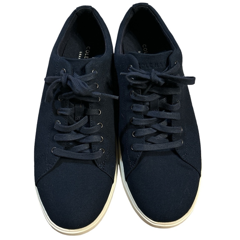 Cole Haan Navy Canvas Low-Top Sneakers